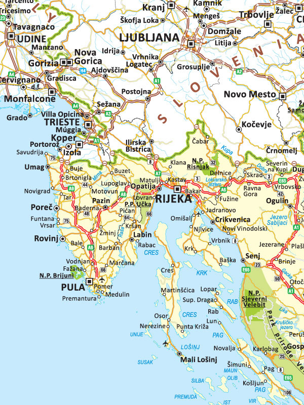 Mala karta Hrvatske 324 x 297 mm I 01