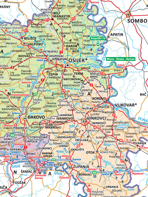 Cestovna i politička karta Hrvatske I 04