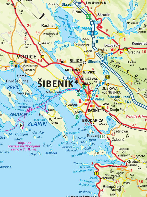 Karta Šibensko-kninske županije I 01