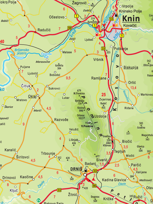 Karta Šibensko-kninske županije I 02