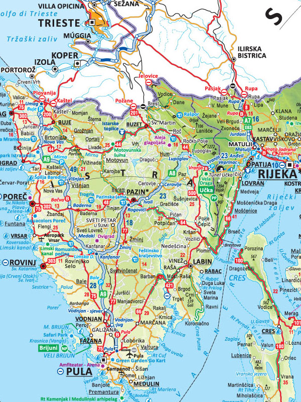 Cestovna i turistička karta Hrvatske I 01